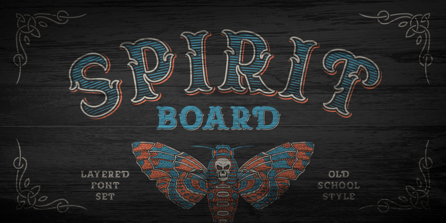 Ejemplo de fuente Spirit Board Board Shadow